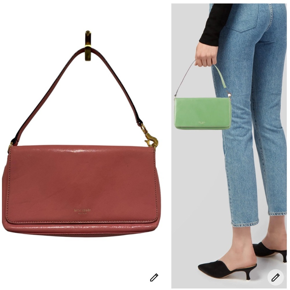 Kate‎ Spade Pink Leather Pochette Wristlet Bag Susanna Spring Easter